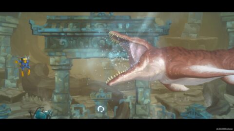 Boss fight in Dave the Diver Kronosaurus